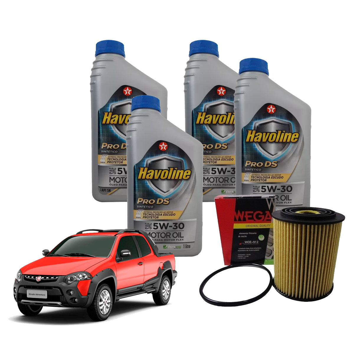 Kit 4 Óleo + Filtro Strada 1.8 16v Etorq 2011 2012 2013 2014