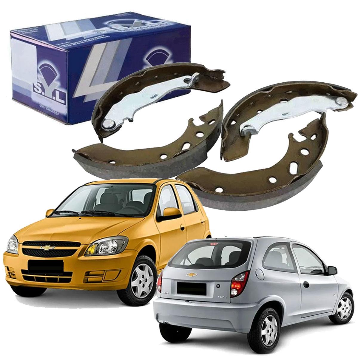 Jogo Sapata Lona Freio Prisma Antigo Fiesta Celta Ford Ka - Imagem 9