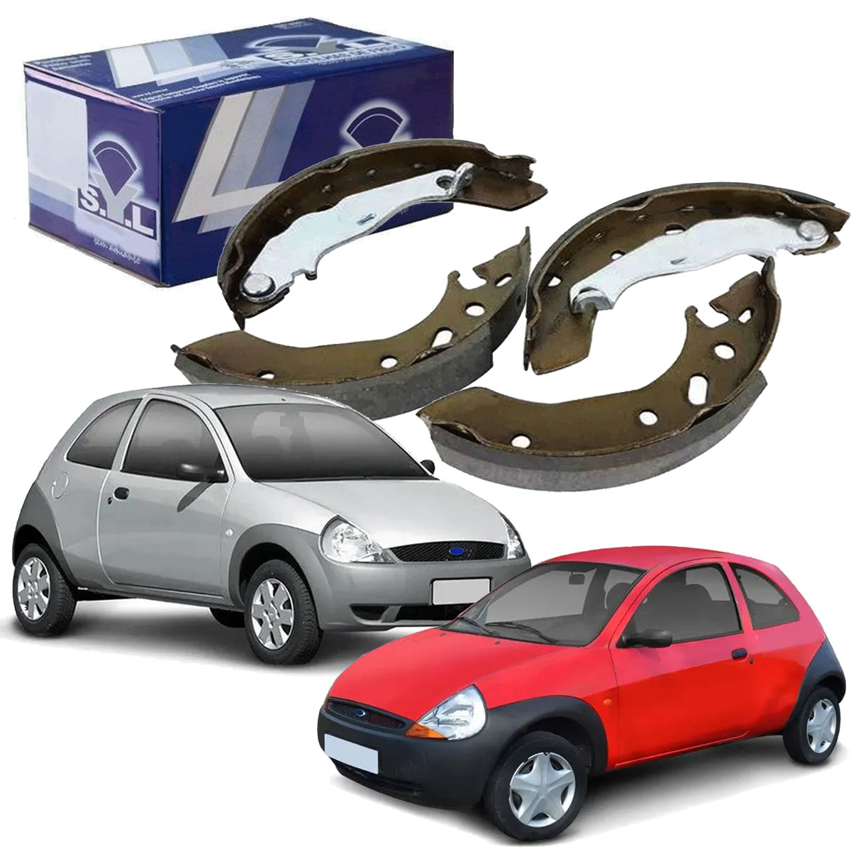 Jogo Sapata Lona Freio Prisma Antigo Fiesta Celta Ford Ka - Imagem 6