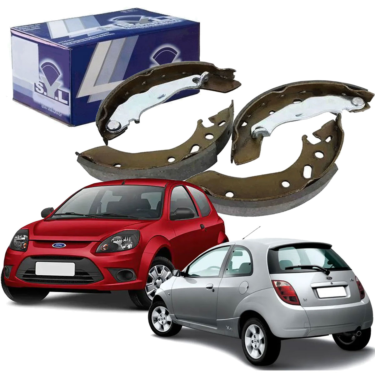 Jogo Sapata Lona Freio Prisma Antigo Fiesta Celta Ford Ka - Imagem 5