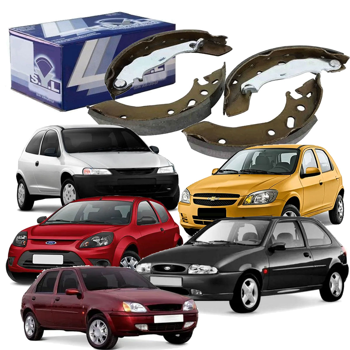 Jogo Sapata Lona Freio Prisma Antigo Fiesta Celta Ford Ka