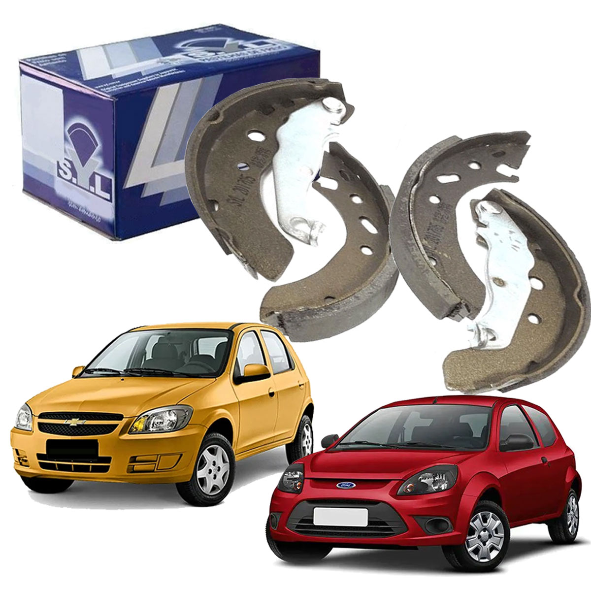 Jogo Sapata Lona Freio Prisma Antigo Fiesta Celta Ford Ka - Imagem 2