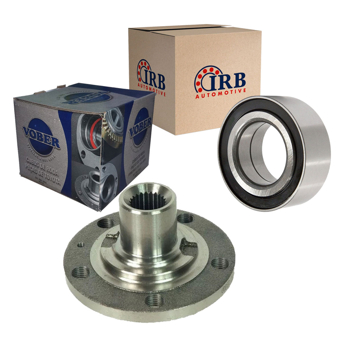 Rolamento Dianteiro + Cubo Fox 2004 2005 2006 2007 Sem Abs