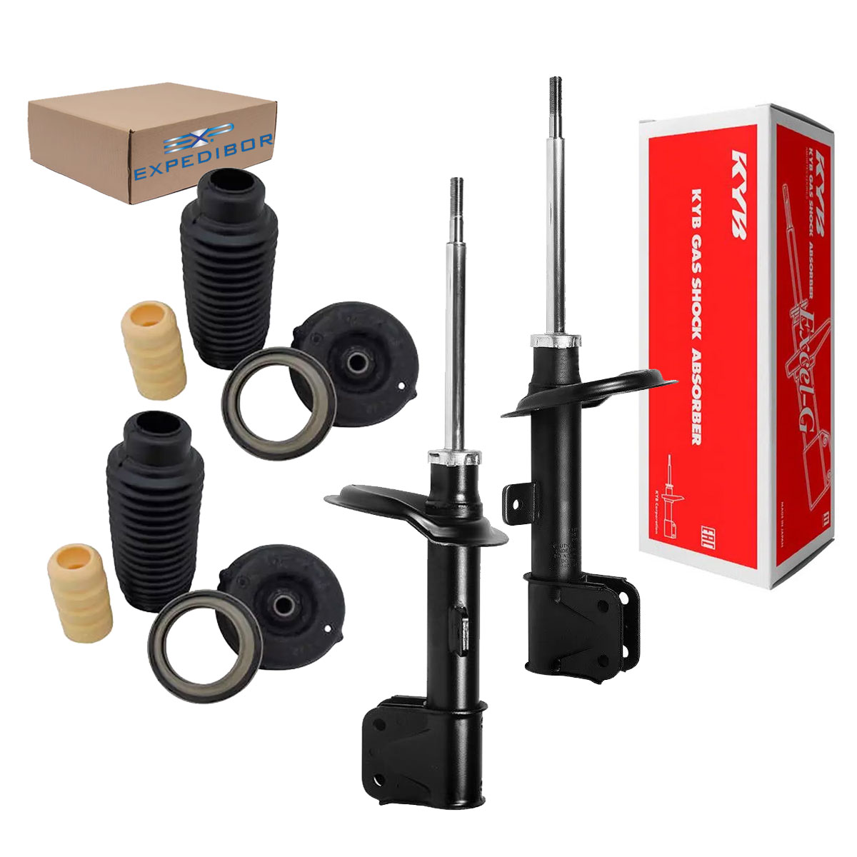 2 Amortecedores Dianteiros + Kit Peugeot 307 1.6 16v 2.0 16v