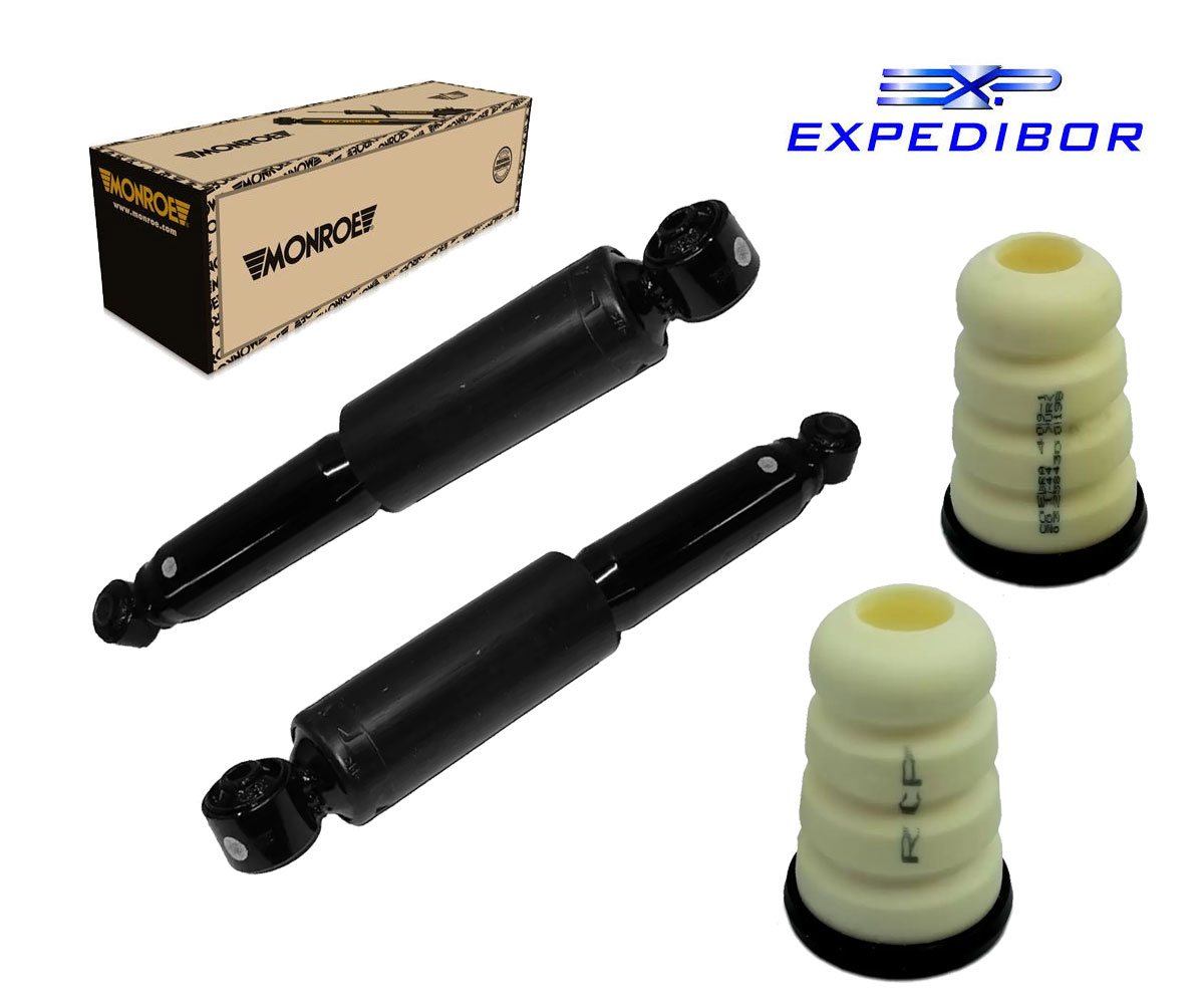 2 Amortecedores Traseiros + 2 Batentes Courier 1997 Até 2013