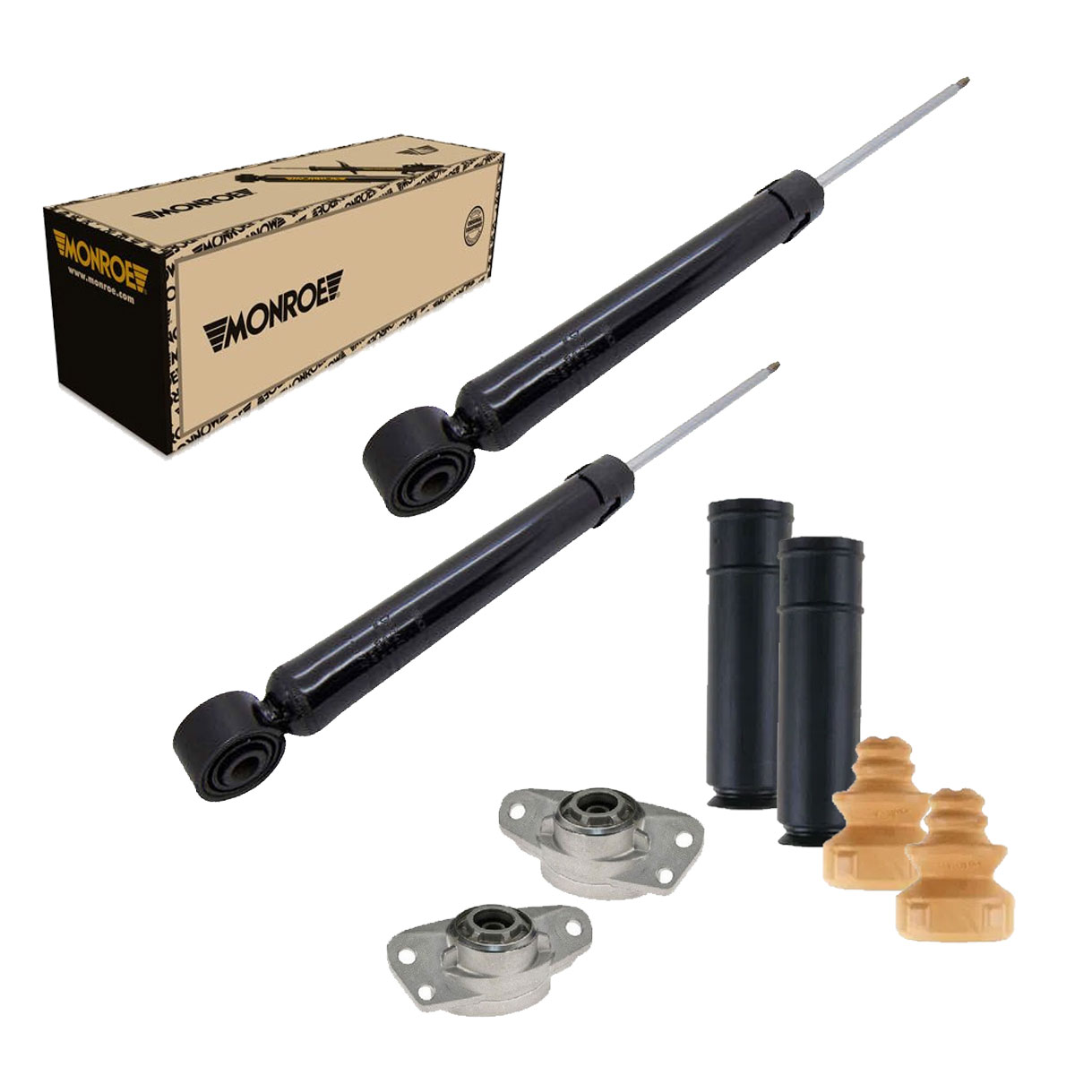 2 Amortecedor Traseiro + Kits Jetta 2.5 2007 2008 2009 2010