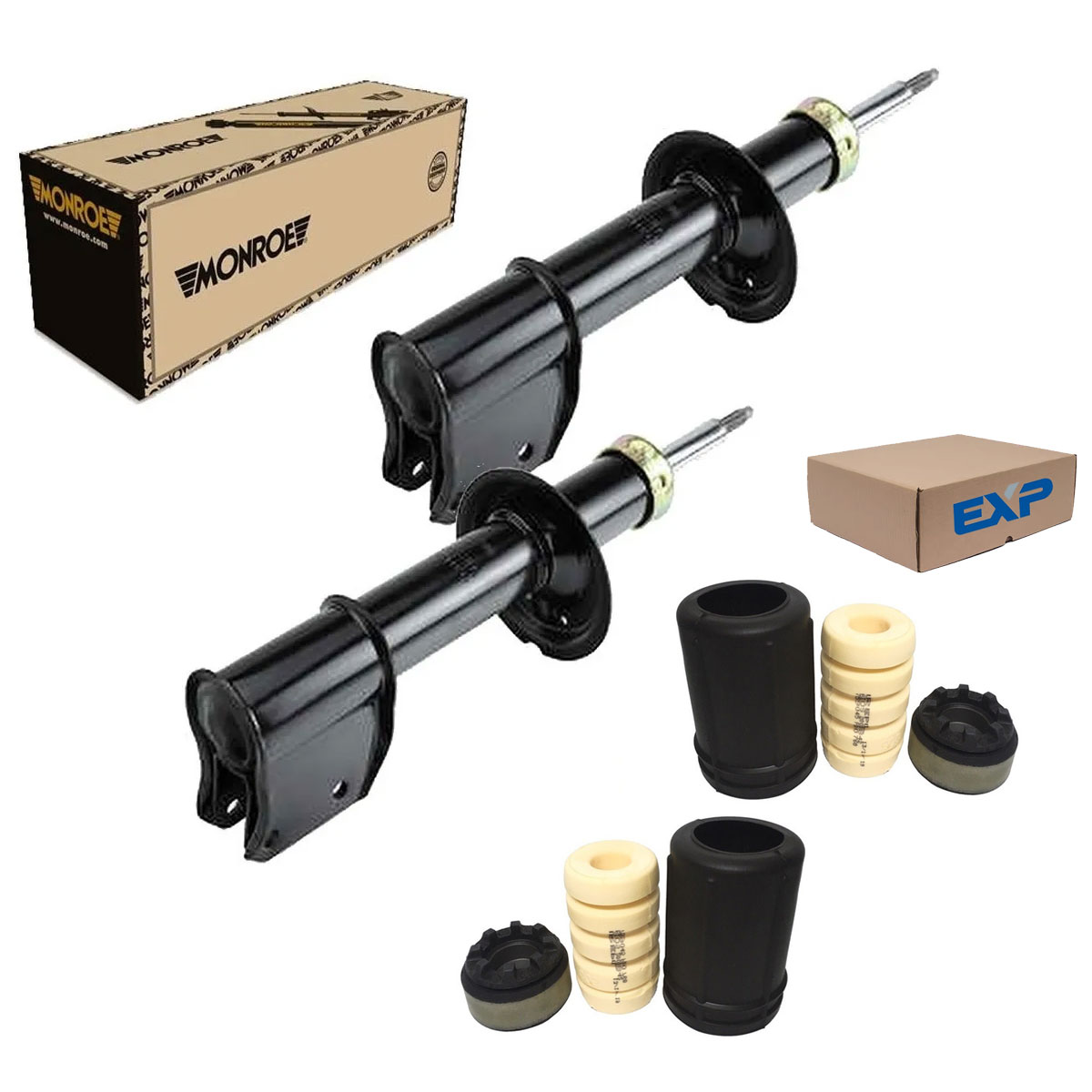 2 Amortecedor Dianteiro + Kit Uno 1996 1997 1998 1999 2000