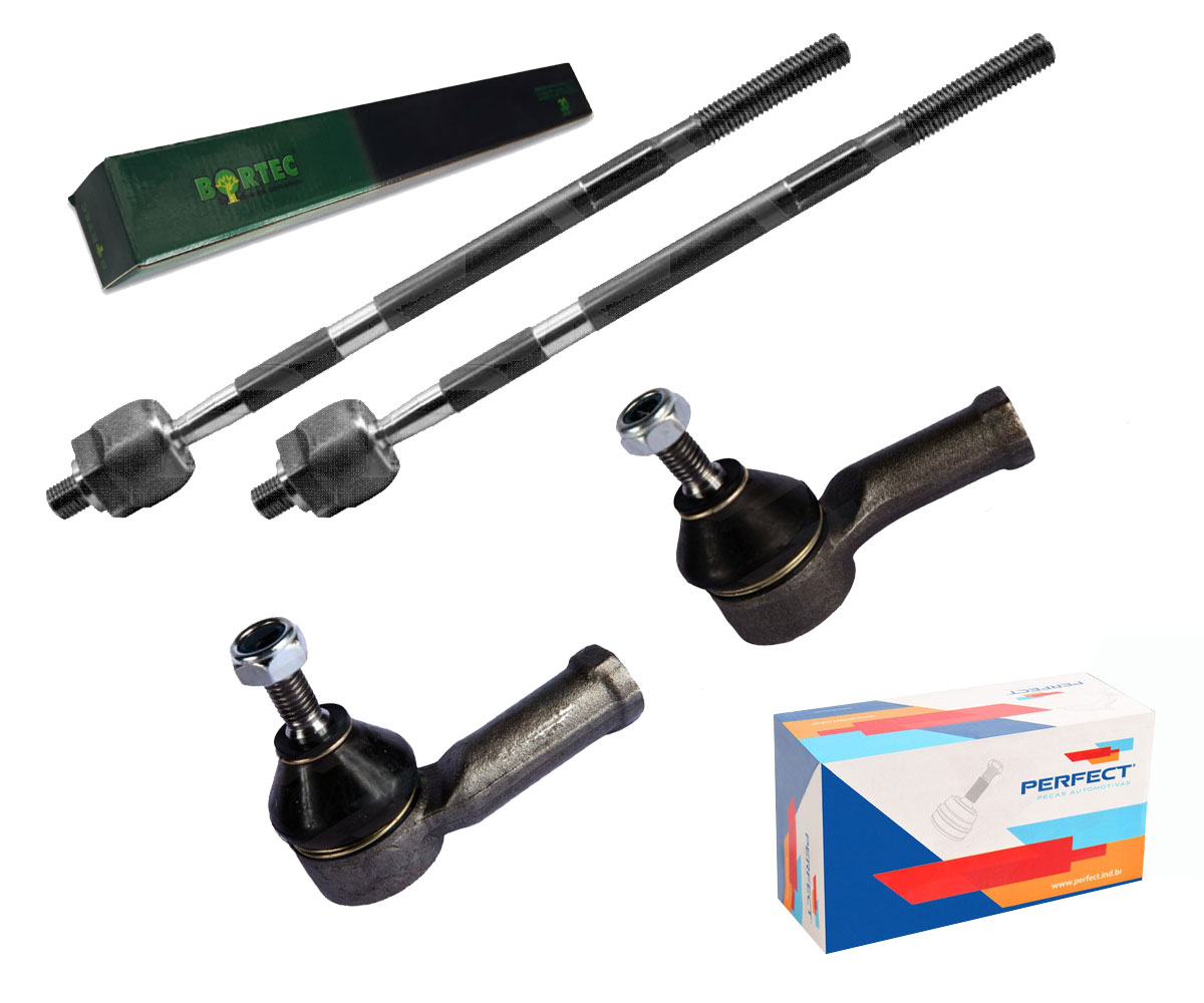 2 Terminal Direção 2 Braço Axial Fiesta Courier 1996 A 2001