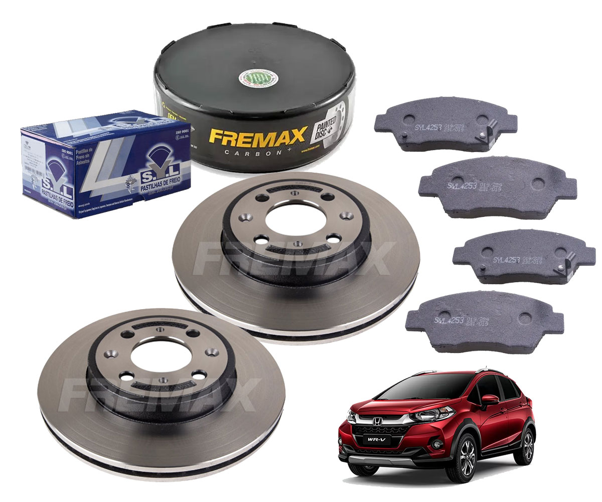 2 Disco Freio + Pastilha Honda Wr-v 2017 2018 2019 2020 2021