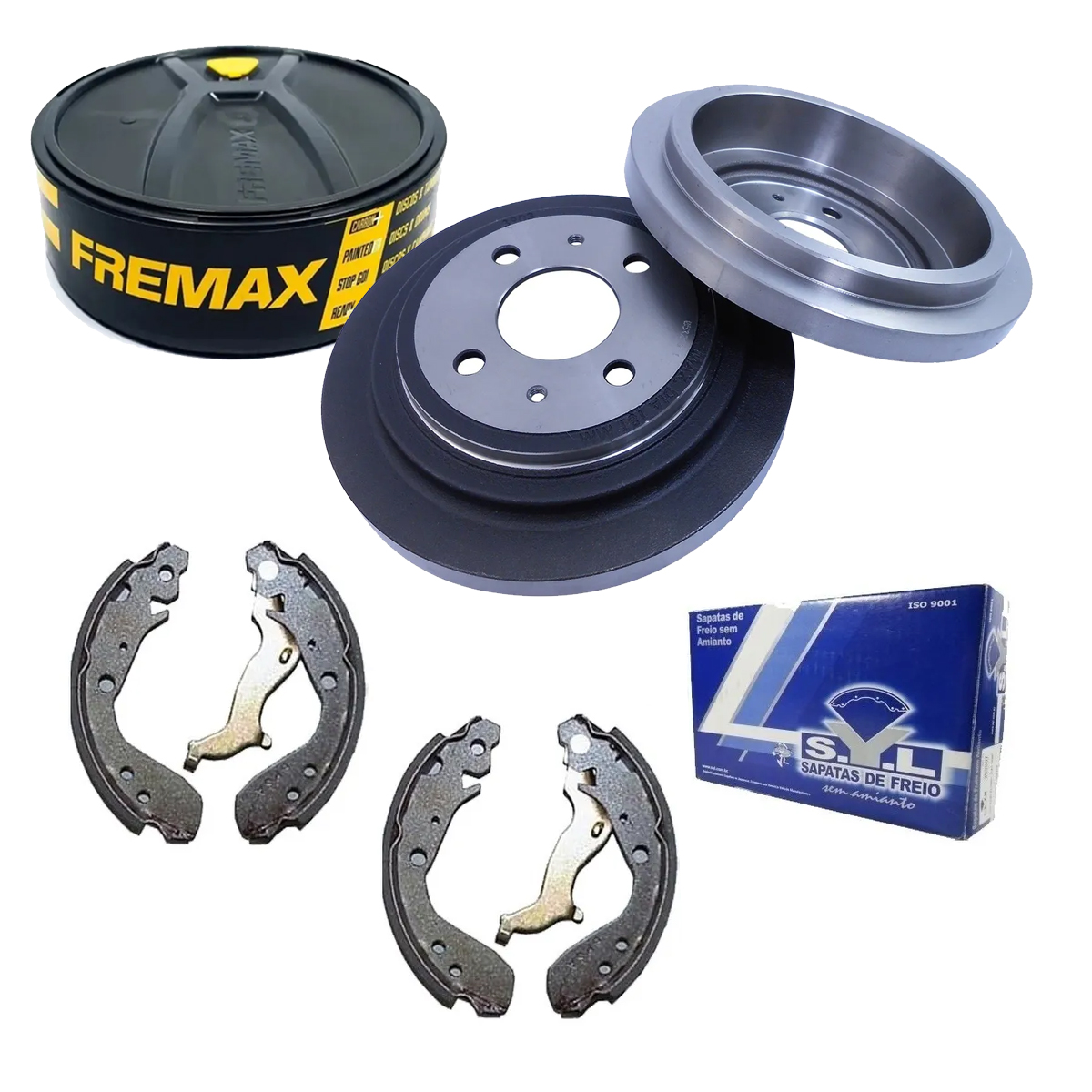 2 Tambor Freio + 4 Sapata Fit 1.4 2004 2005 2006 2007 2008