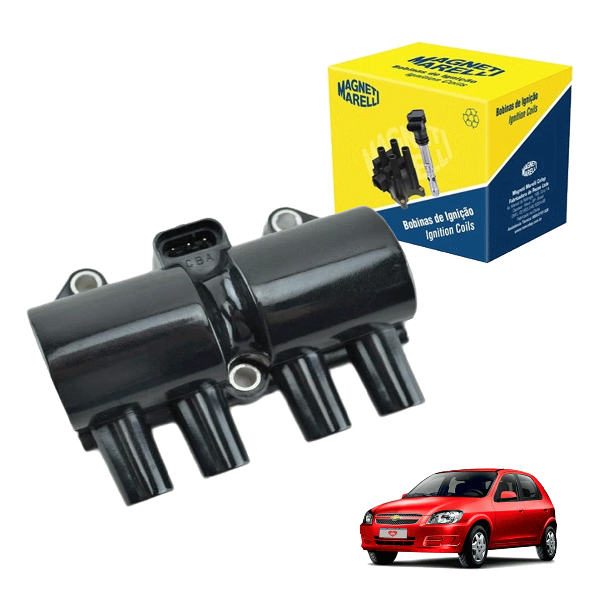 Bobina Ignição Corsa Celta 1.0 Vhc Gasolina 2002 2003 2004 2005