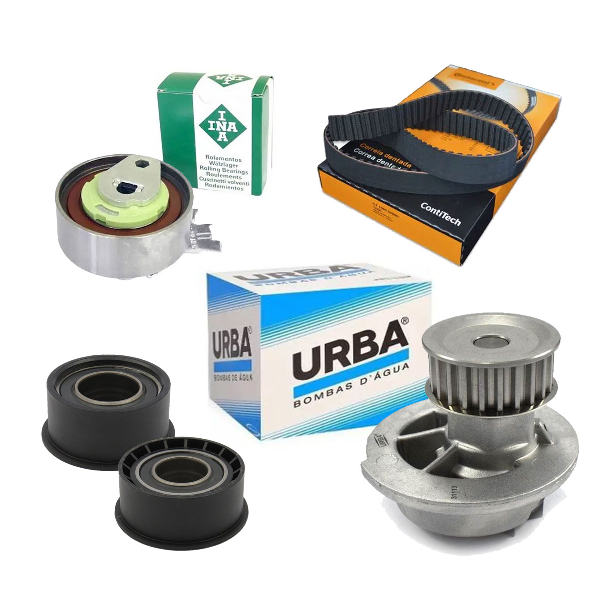 Correia Dentada + Tensor Guia + Bomba Corsa 1.0 16v 1.6 16v