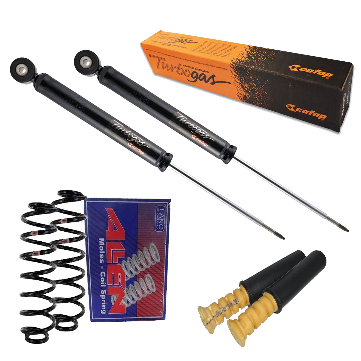 2 Amortecedor + 2 Mola Gnv + Kit Symbol 2010 2011 2012 2013