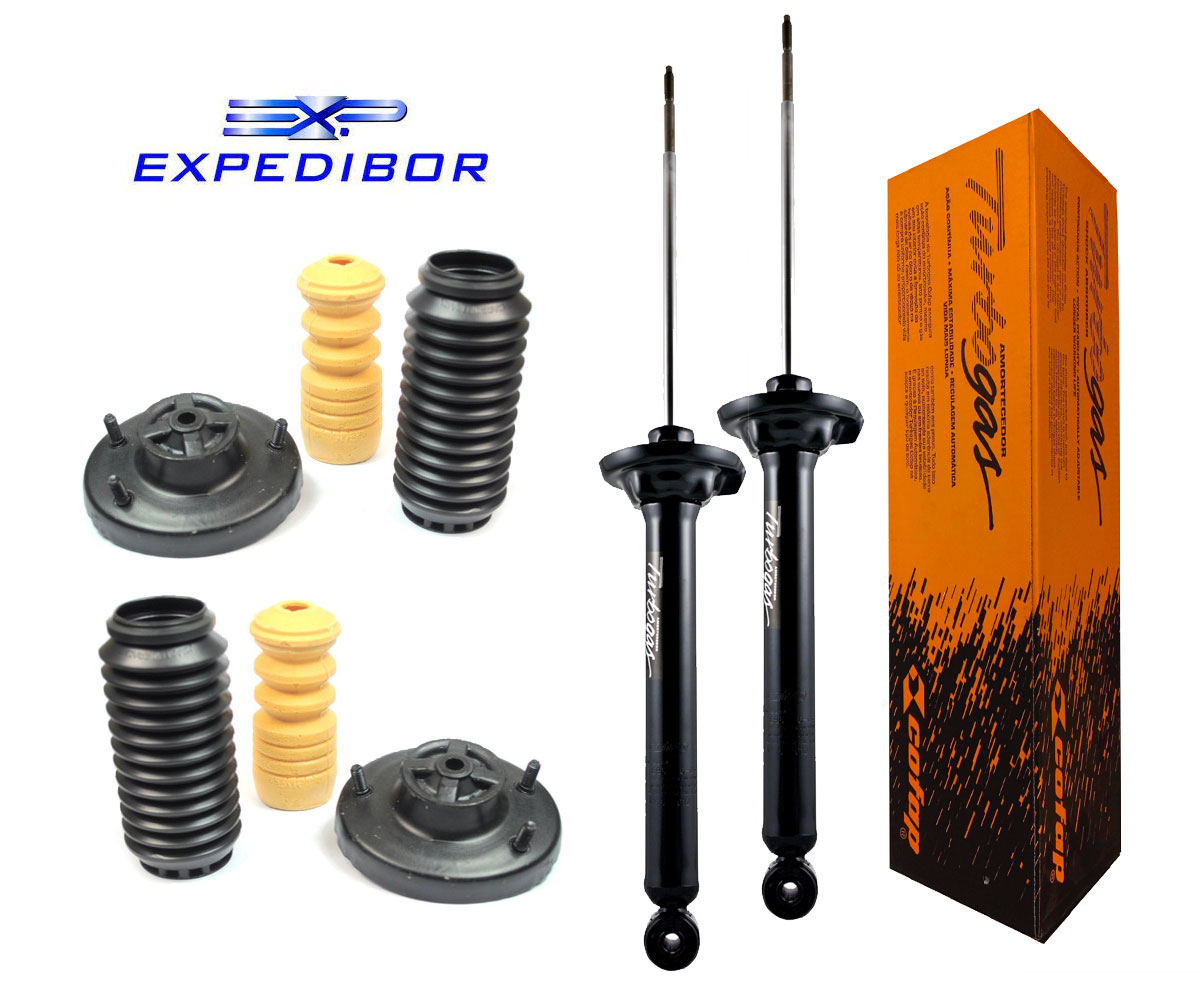 2 Amortecedor Traseiro + Kit Escort Zetec Hatch 98 99 00 01
