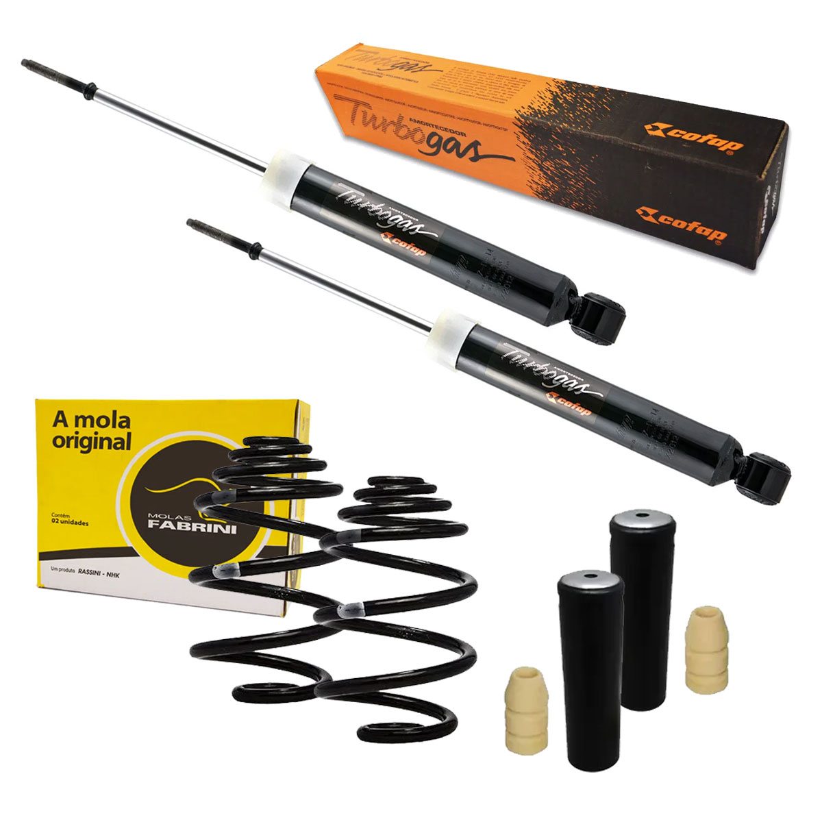 Amortecedor Traseiro + Mola + Kit Agile 2010 2011 2012 2013