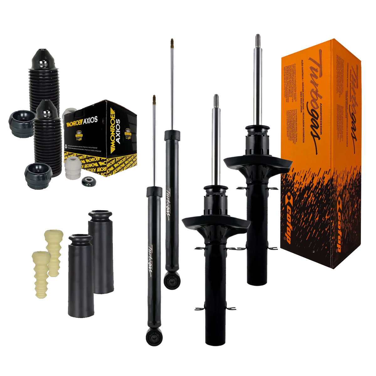 4 Amortecedor Cofap Kit Axios Golf 1999 2000 2001 2002 2003