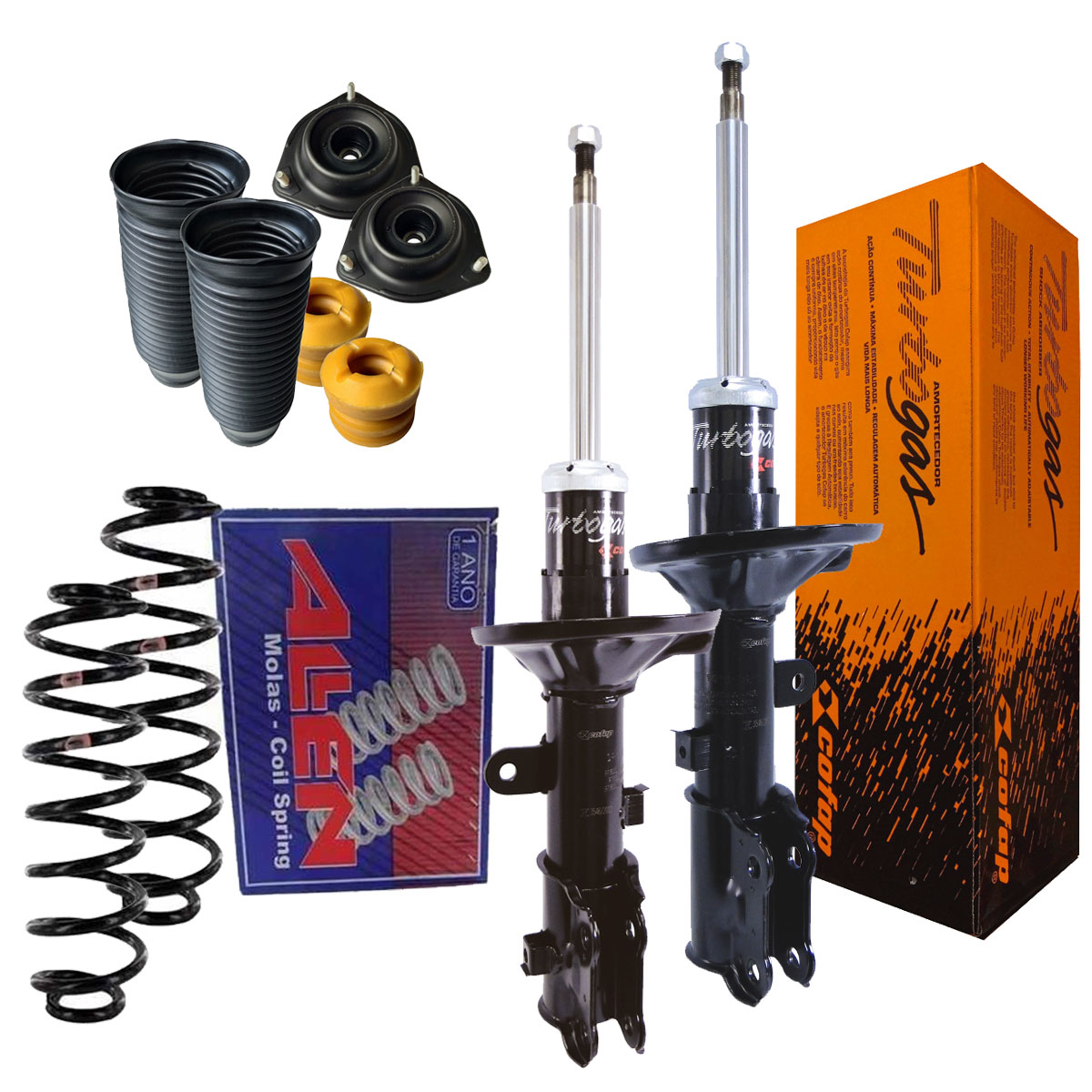 2 Amortecedor Dianteiro + Mola + Kit J3 2011 2012 2013 2014