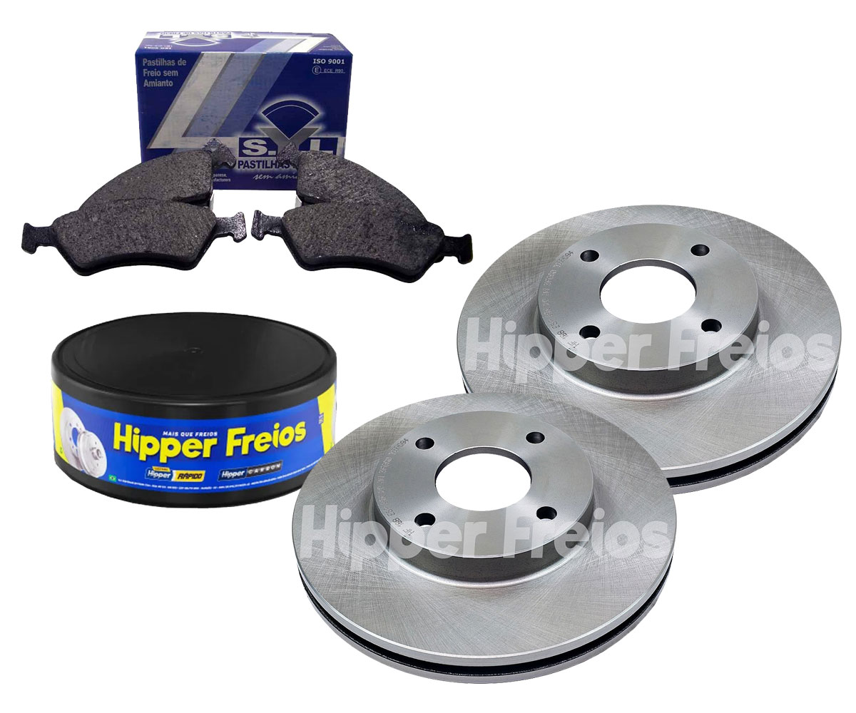 2 Discos de Freio + Pastilhas Ecosport 4x4 2.0 2003 2004 2005 2006 2007 2008 Manual