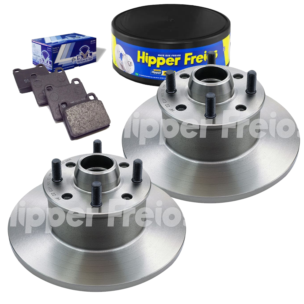 2 Discos Freio + Pastilha Chevette 1981 1982 1983 1984 1985