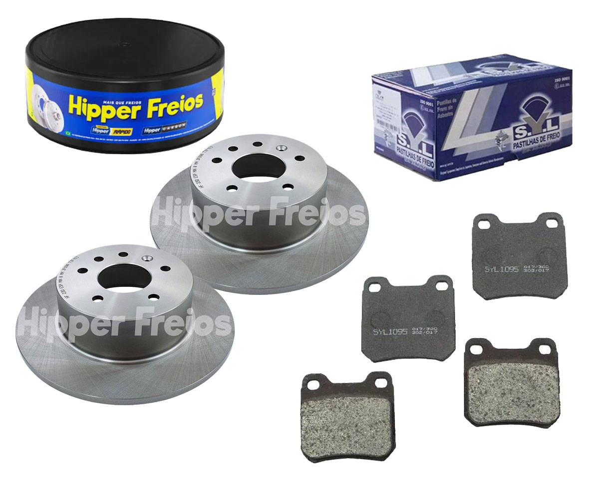 2 Disco Freio Traseiro + 4 Pastilha Zafira 2001 Até 2012