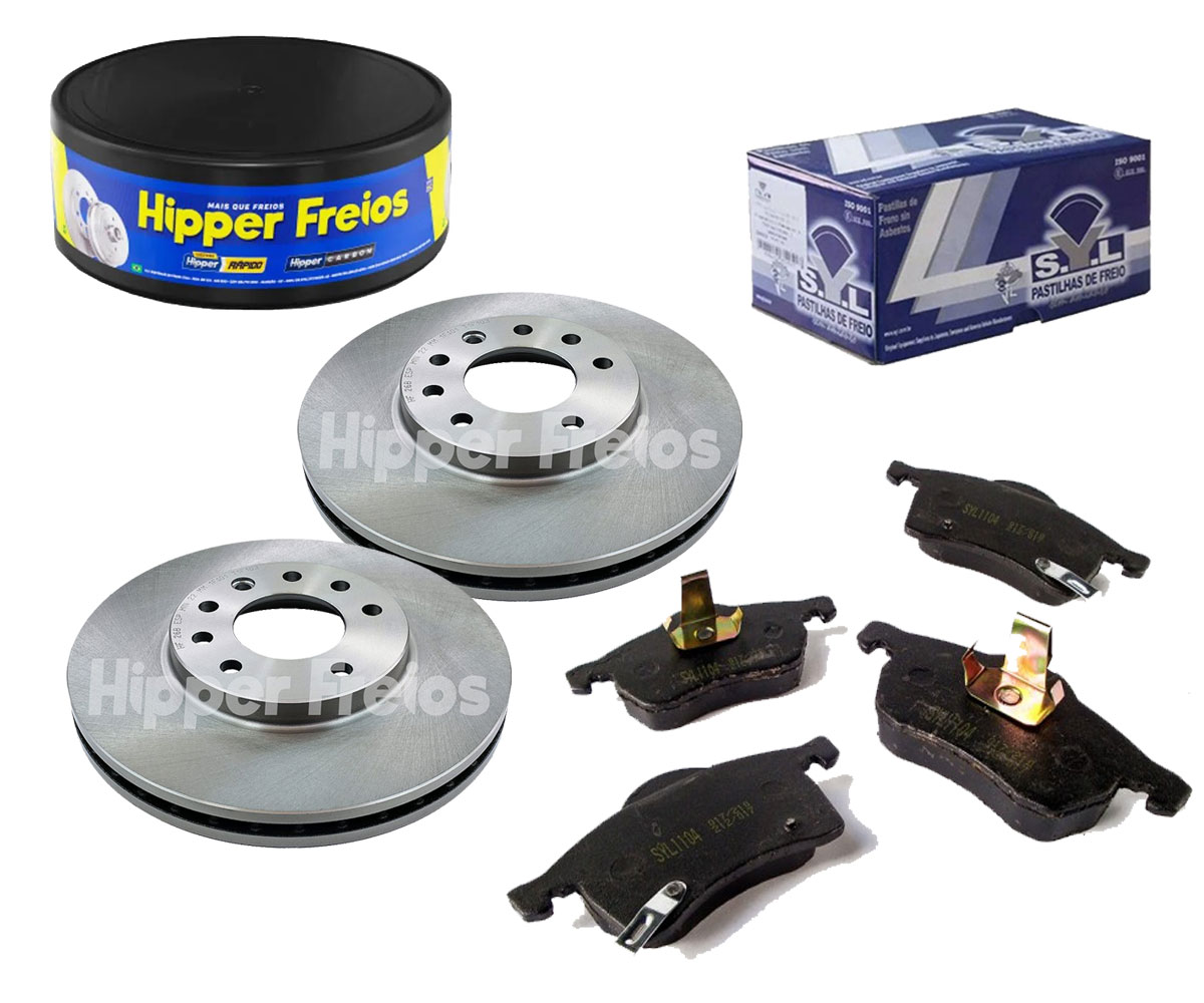 Disco Freio Dianteiro + Pastilha Zafira 2002 2003 2004 2005