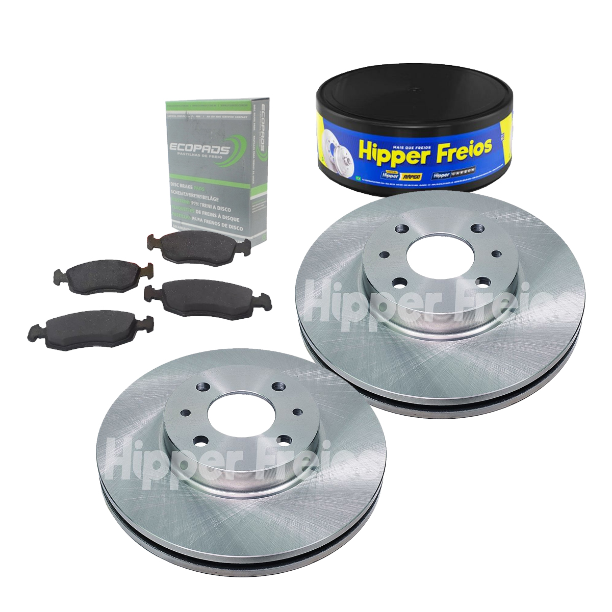 2 Disco Freio Dianteiro + Pastilhas Strada Fire 1.3 1.4 2001 2002 2003 2004 2005 2006 2007 2008