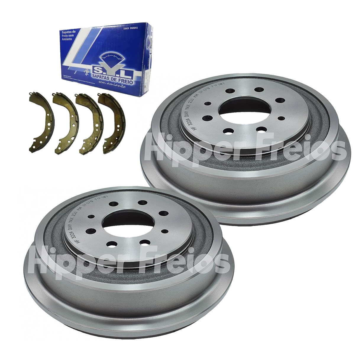 2 Tambor Freio + 4 Sapata Lona Scenic 1.6 2.0 2000 Até 2012