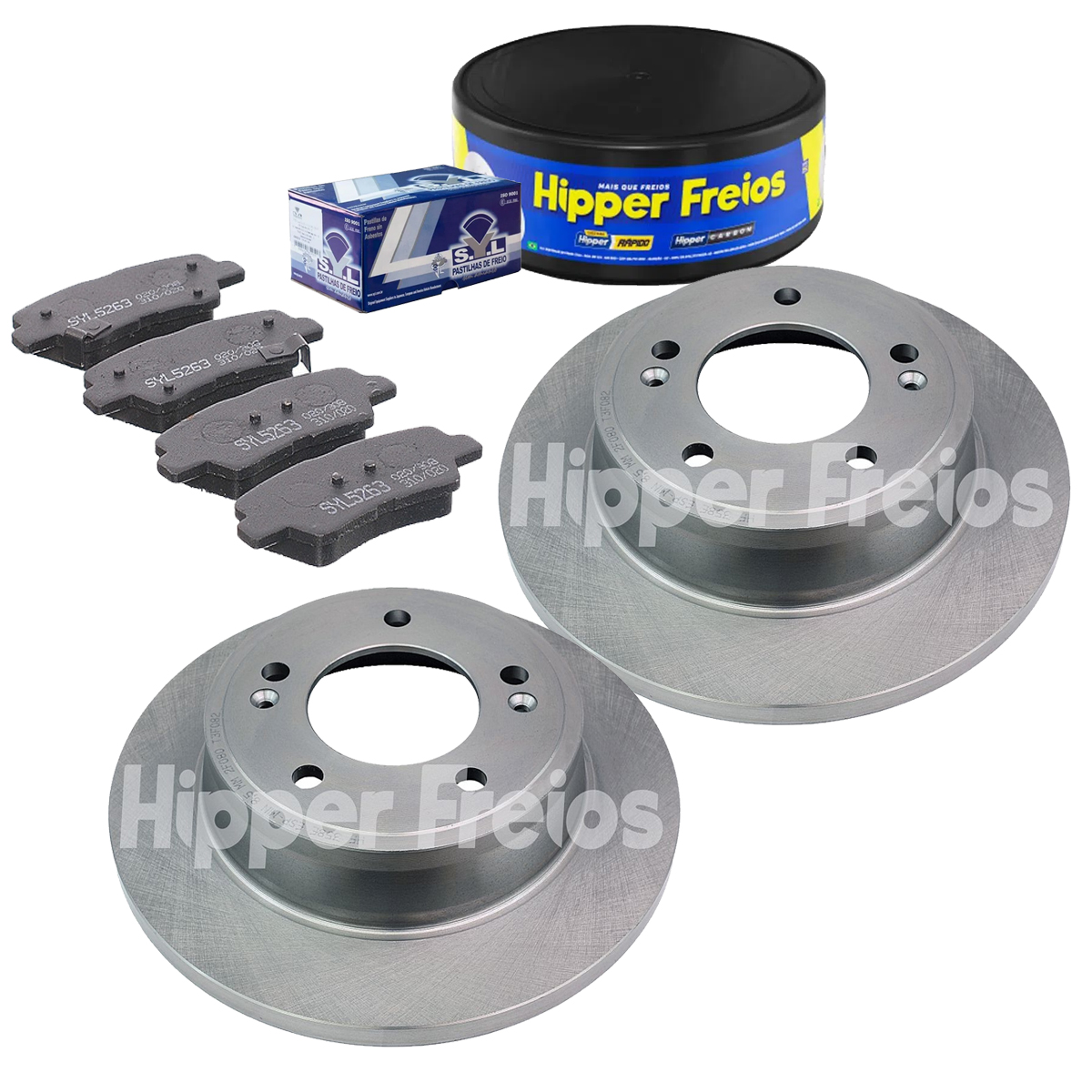 2 Disco Freio Traseiro + 4 Pastilha I30 1.6 16v 2013 2014