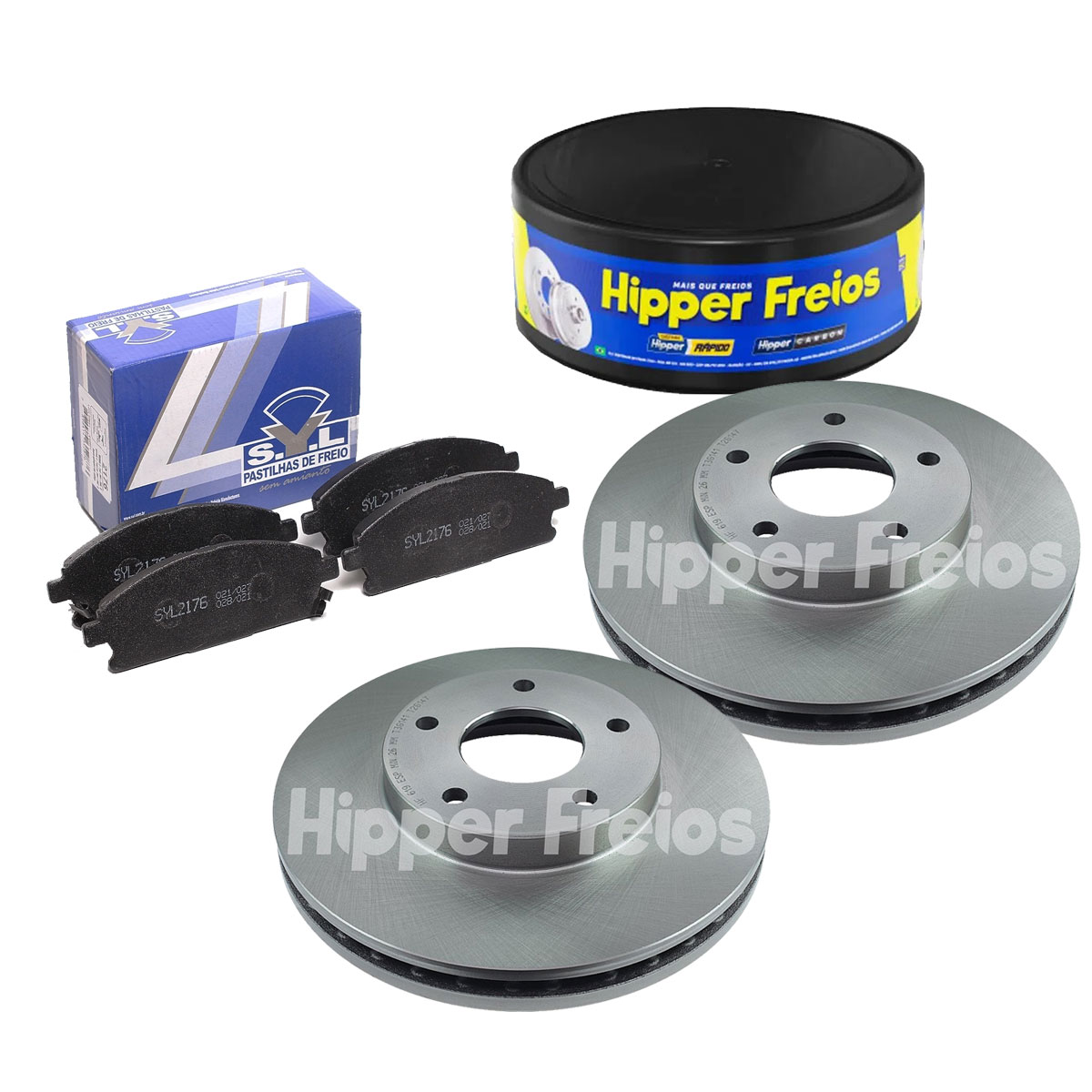 2 Disco Freio Dianteiro + 4 Pastilha Xtrail 2006 2007 2008