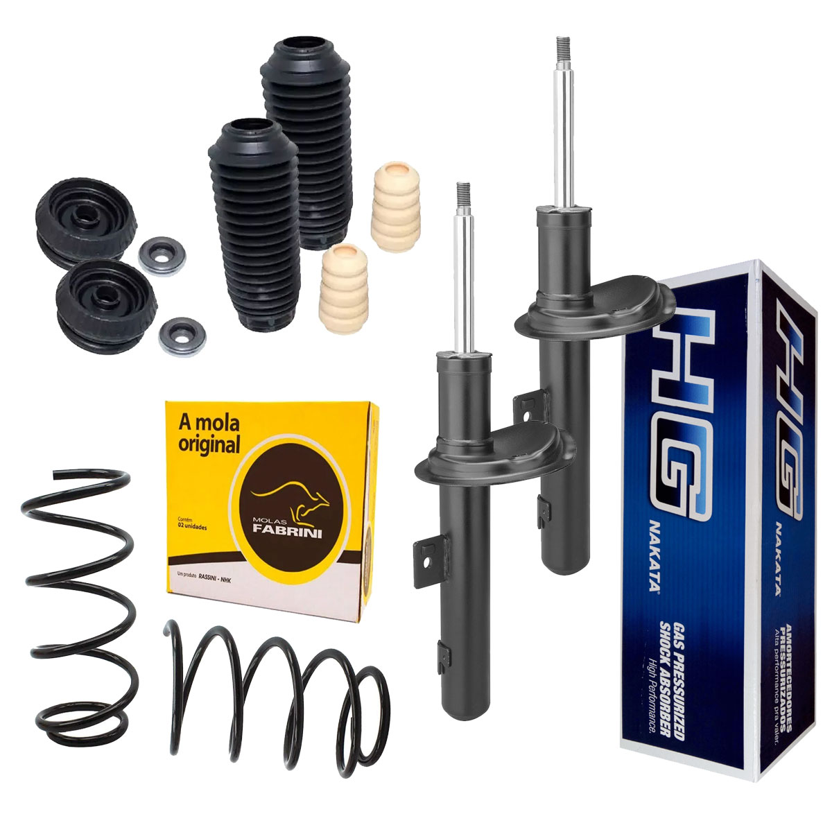 2 Amortecedor Dianteiro + Mola + Kit Ford Ka 2004 2005 2006