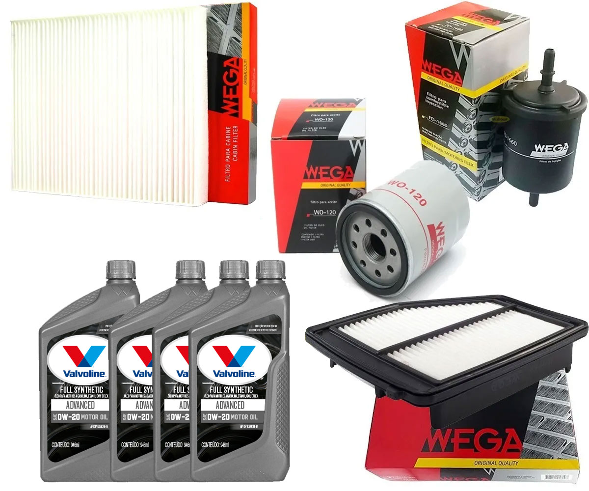 Kit Troca Óleo Motor + Filtros Honda Civic 1.8 13 14 15 16