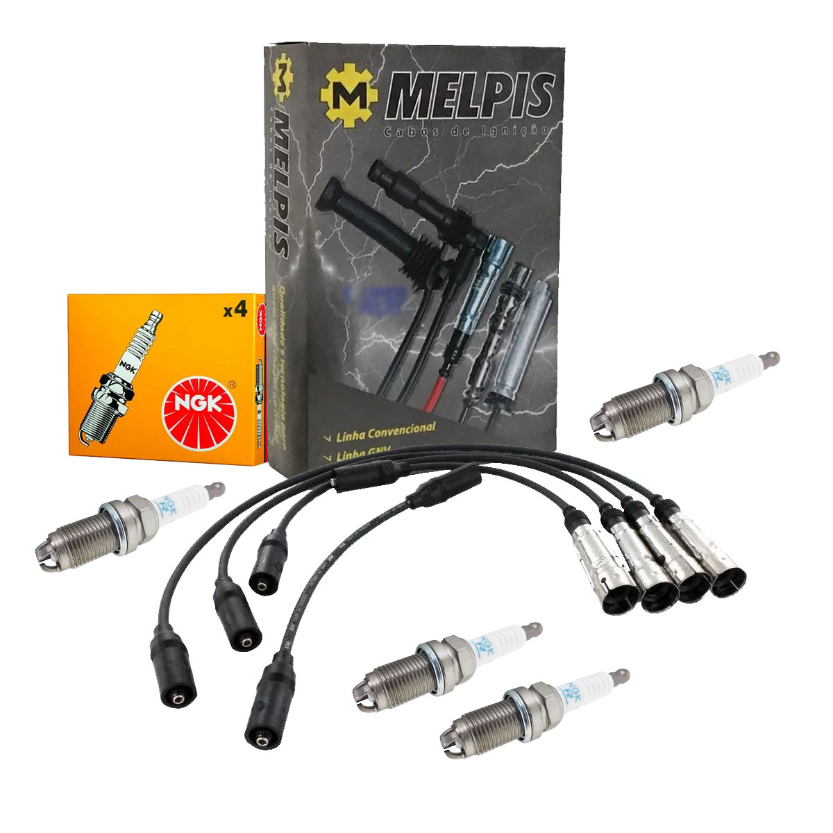 Kit Cabo + Vela Gol 1.0 8v 1997 1998 1999 2000 2001 Gasolina