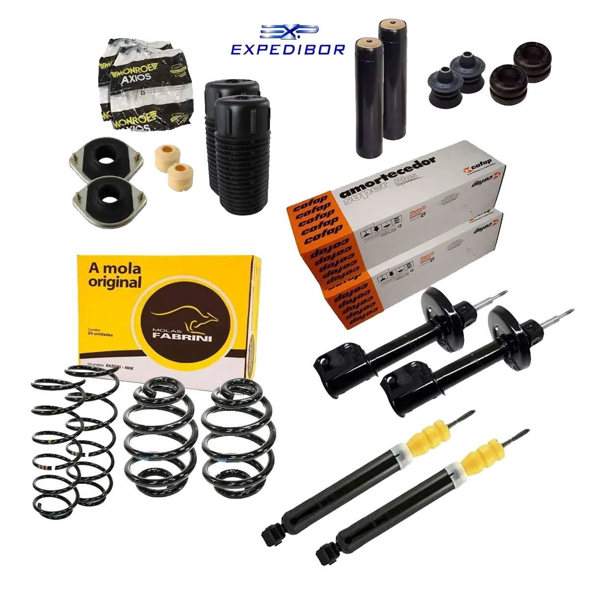 4 Amortecedor + 4 Molas + Batentes Corsa Wagon 1994 Até 2001