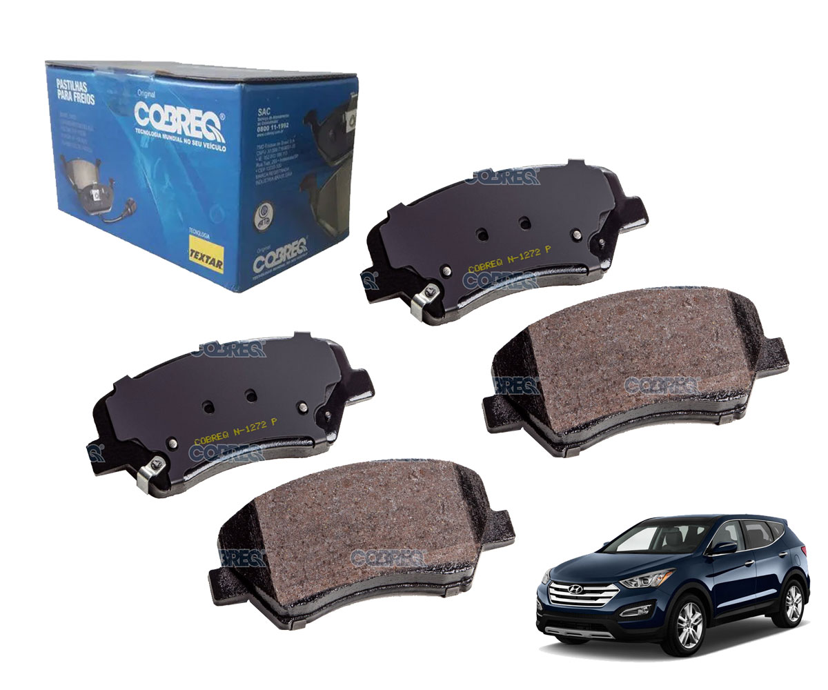 4 Pastilha Freio Cobreq Santa Fe 3.3 4x4 2013 2014 2015 2016