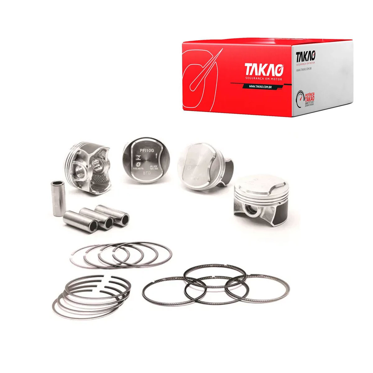 Jogo Pistao + Anel Motor Uno 1.0 8v Fire Evo Flex 2010 2011