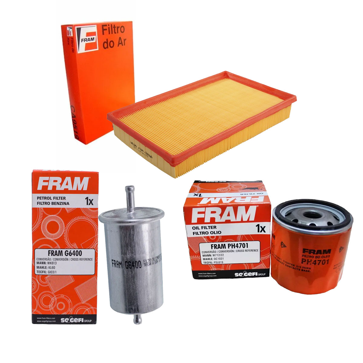 Kit Filtro Ar Óleo Combustível Vectra 2.0 8v 1994 1995 1996