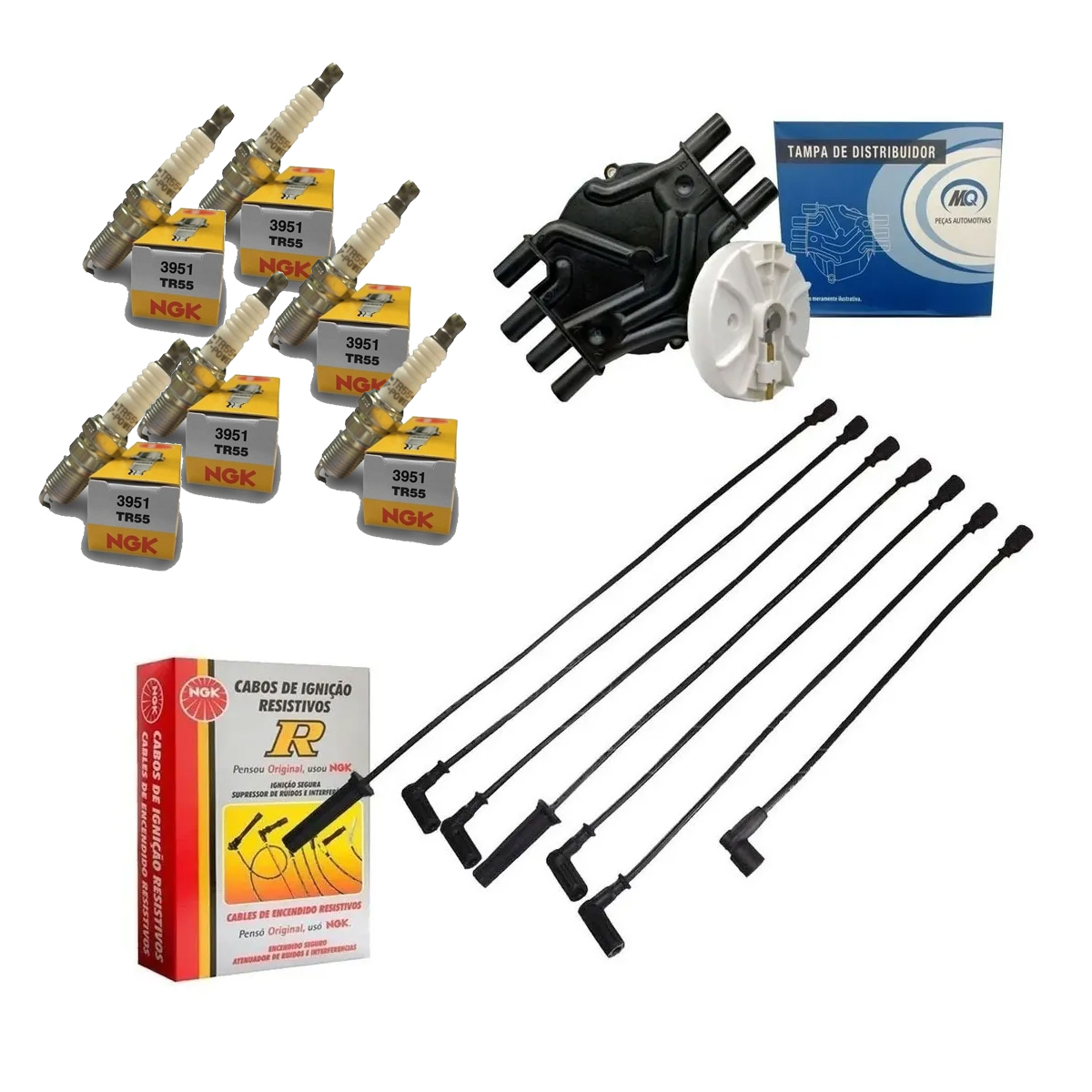 Kit Cabo + Vela Tampa Rotor S10 Blazer 4.3 V6 96 97 98 99 00