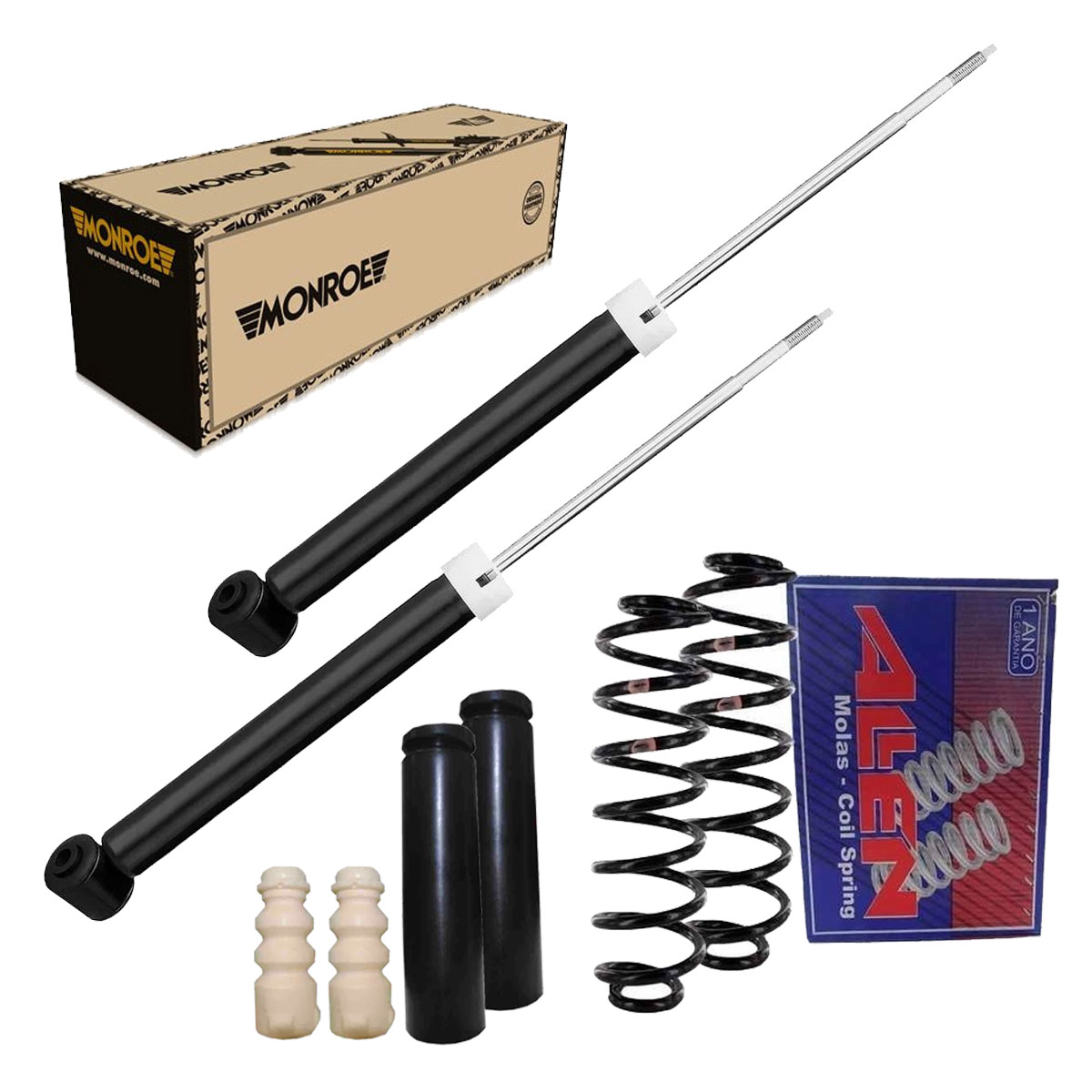 Amortecedor Traseiro + Mola + Kit Stilo 2006 2007 2008 2009