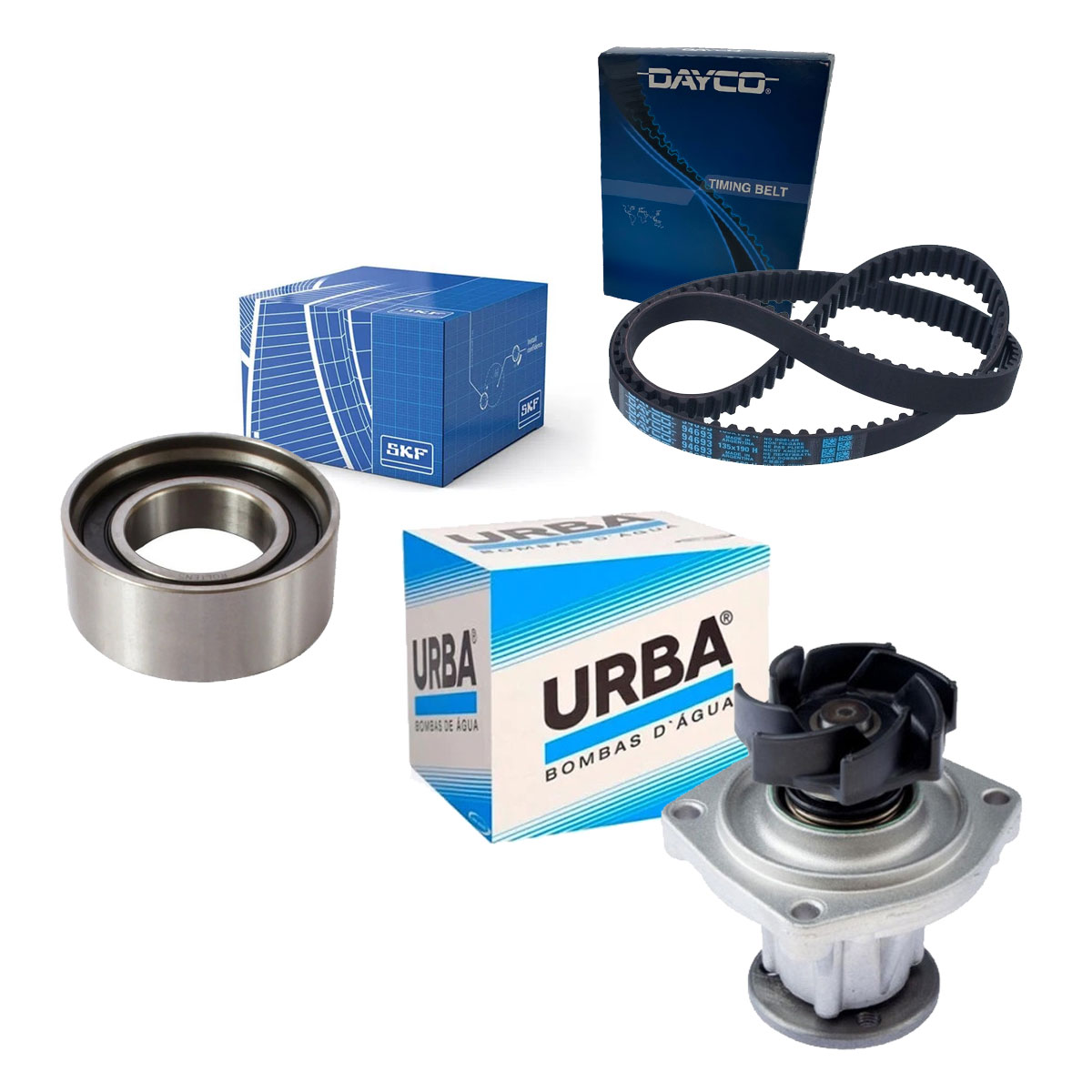 Correia Dentada + Tensor + Bomba D' Agua Palio 1.0 1997 1998