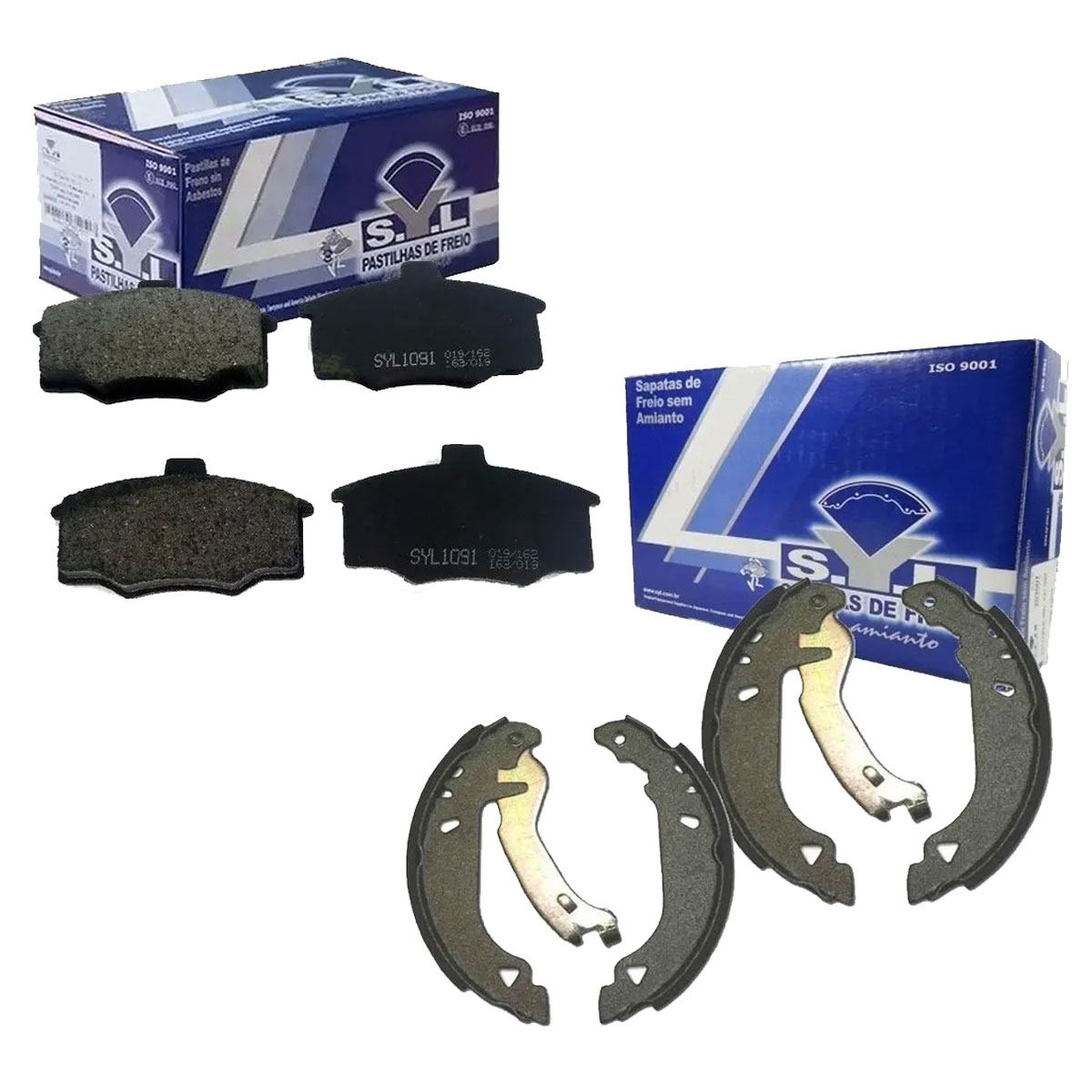 Kit 4 Pastilhas Freio + Sapata C/ Lona Tipo 1.6 1993 1994