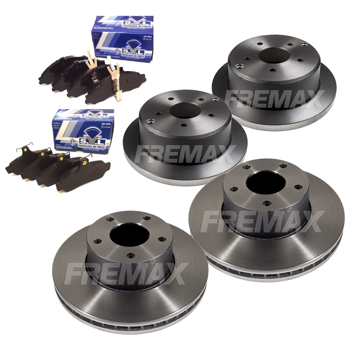 4 Disco Freio + 8 Pastilha Omega Australiano 1998 1999 2000 2001 2002 2003 2004