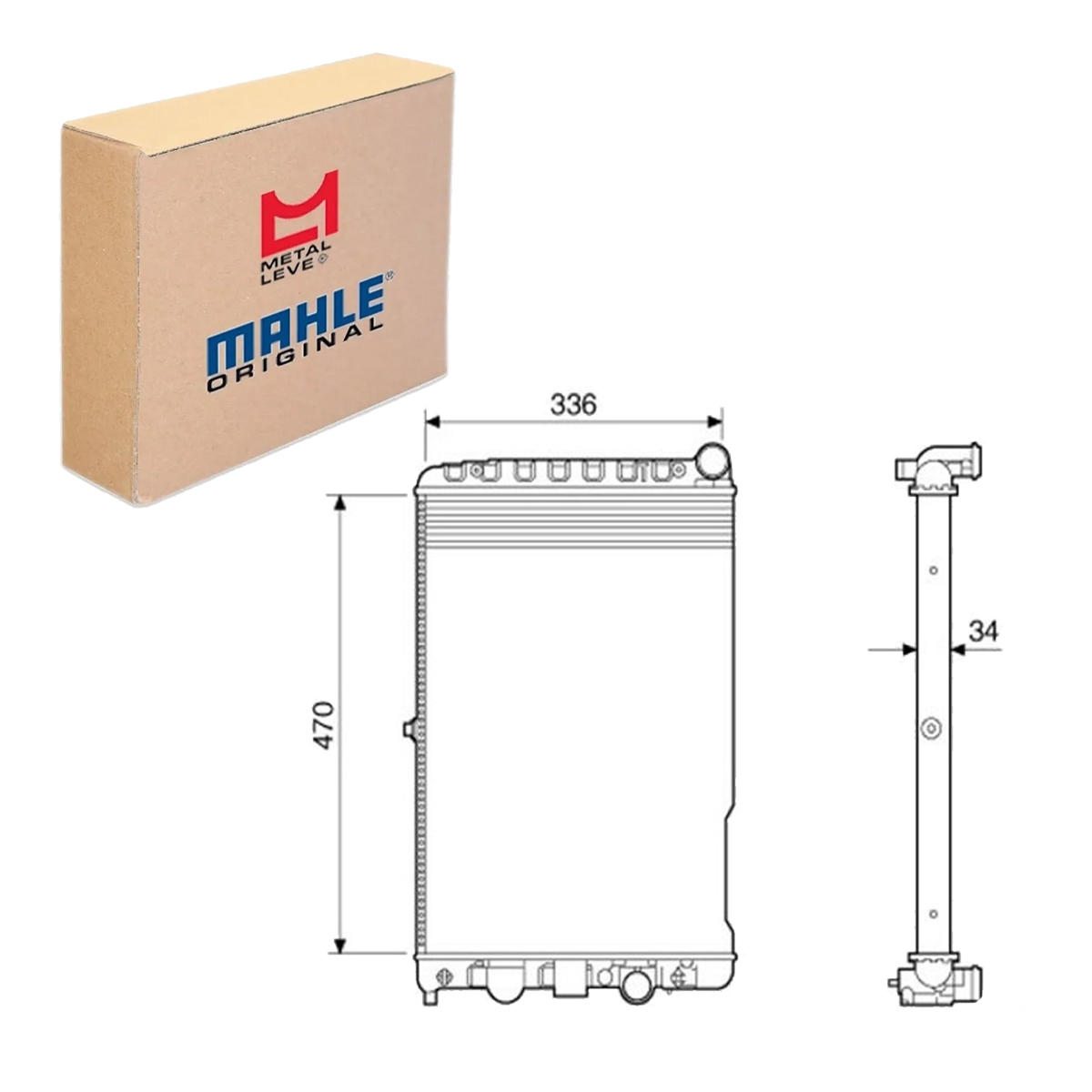 Radiador Agua Gol Parati 1.0 16v Turbo 2000 2001 2002 2003 2004 2005 Sem Ar