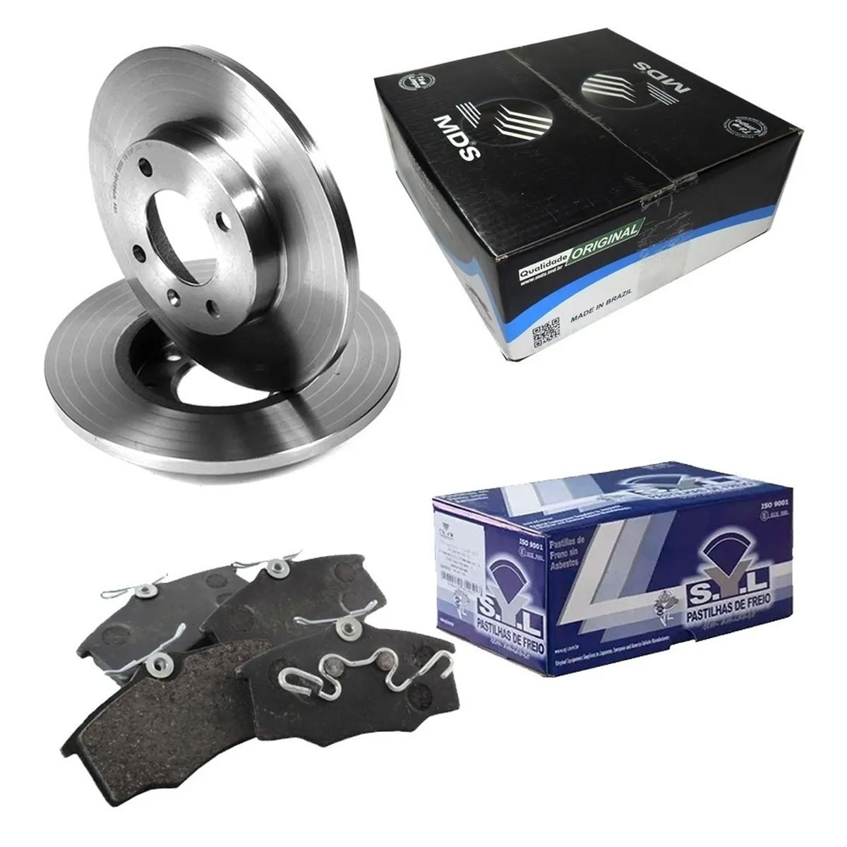 2 Discos Freio Solido + Pastilhas Gol Bola 1995 1996 1997