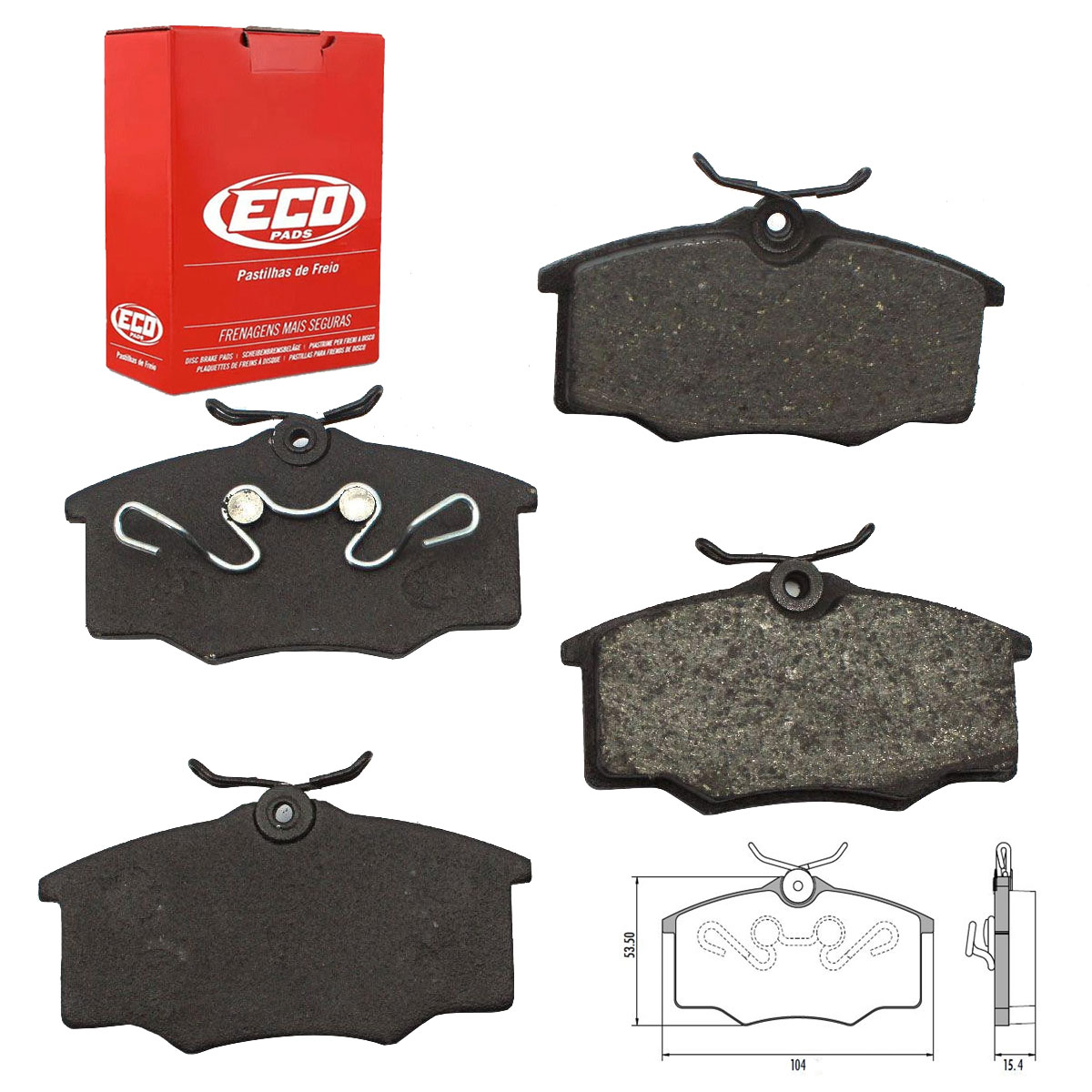 4 Pastilha Freio Dianteira Kadett Ipanema 1.8 2.0 1996 1997 1998