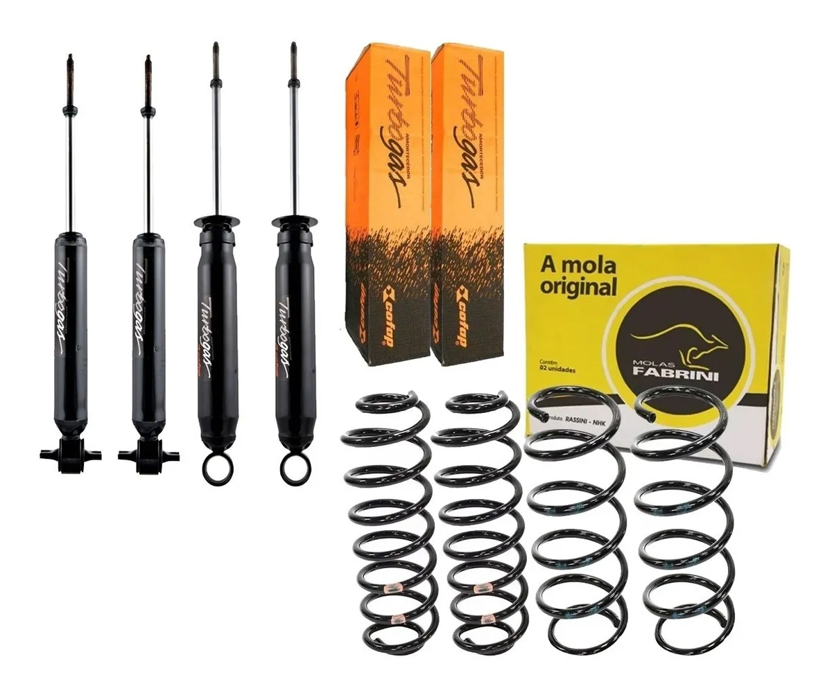 4 Amortecedores + 4 Mola Opala 6cc 1988 1989 1990 1991 1992 Automatico
