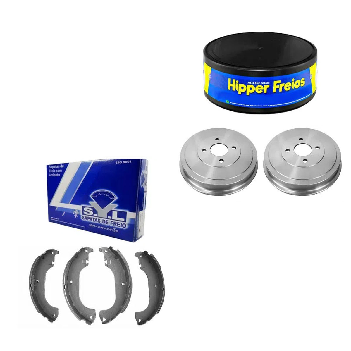 2 Tambor Freio + 4 Sapata Lona Strada 1.8 Adventure Locker