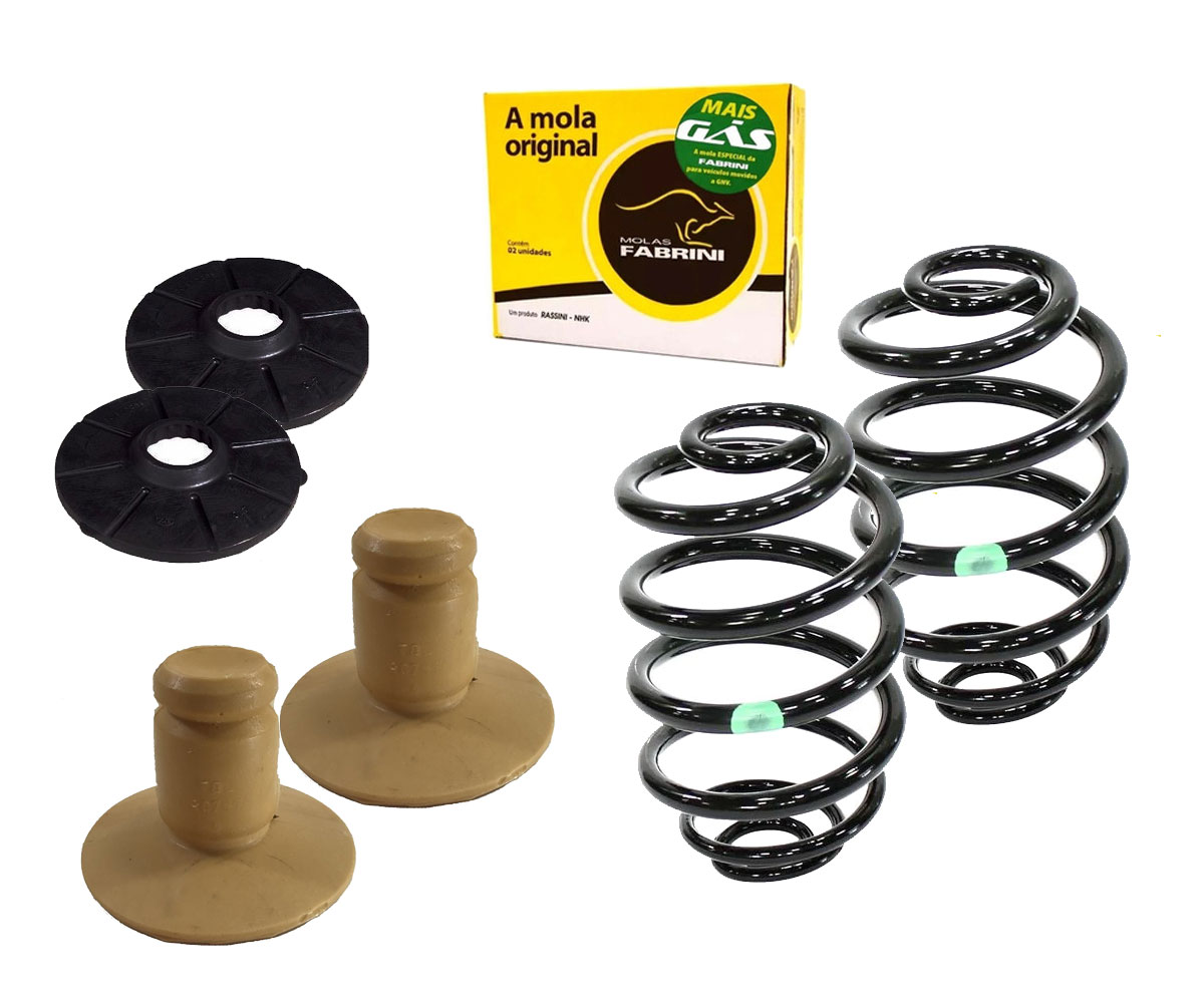 2 Molas Traseiras Reforçadas Gnv + 4 Calços Astra 1999 2000 2001 2002 2003 2004 2005 2006 2007 2008 2009 2010 2011