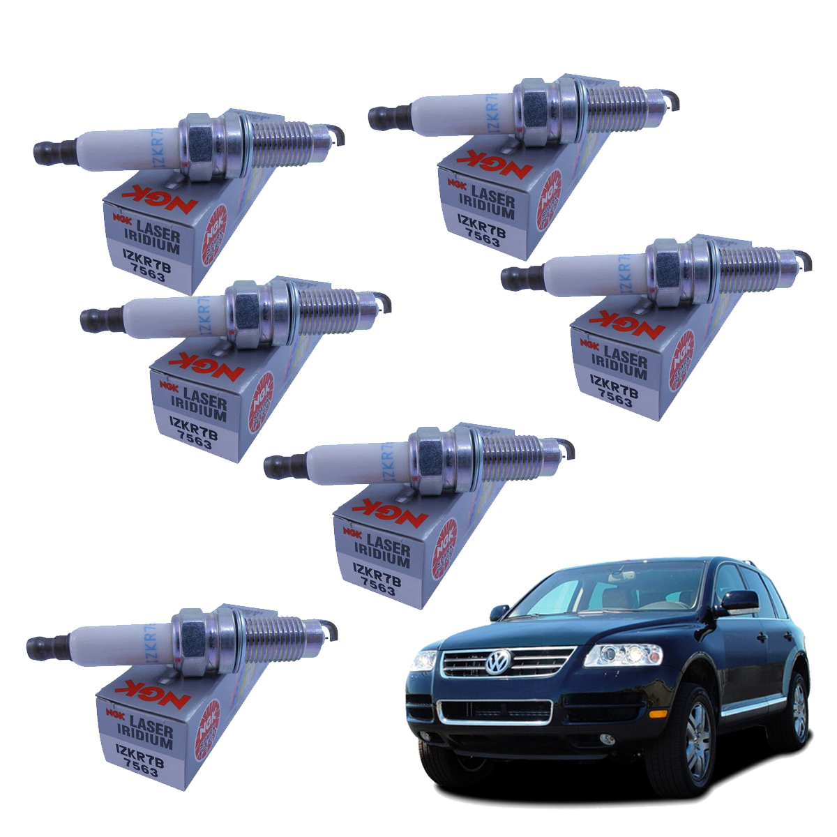6 Vela Ignição Ngk Touareg 3.2 V6 06/2005 Até 11/2006