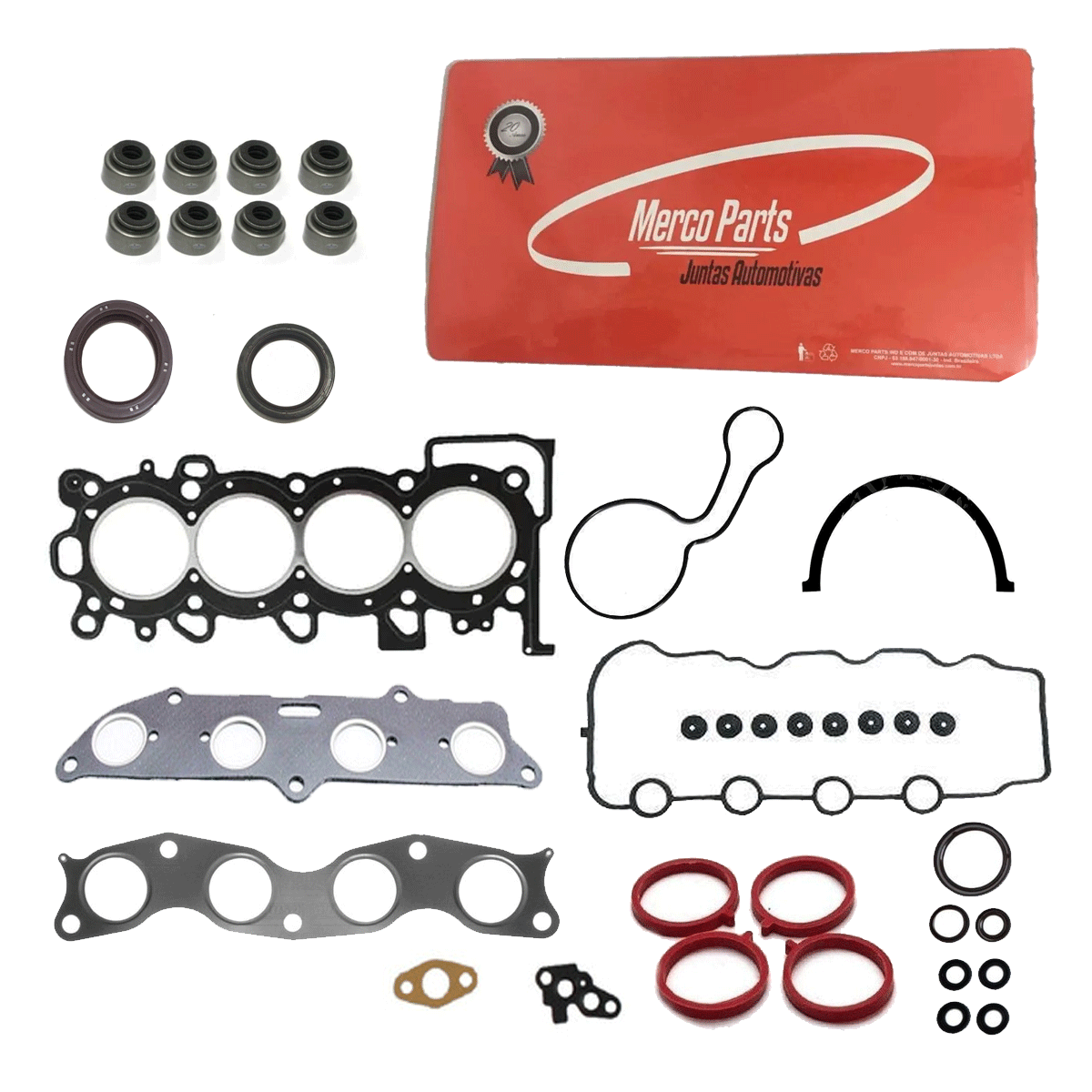 Jogo Junta Motor Com Retentor Fit 1.4 8v 2003 2004 2005 2006 2007 2008