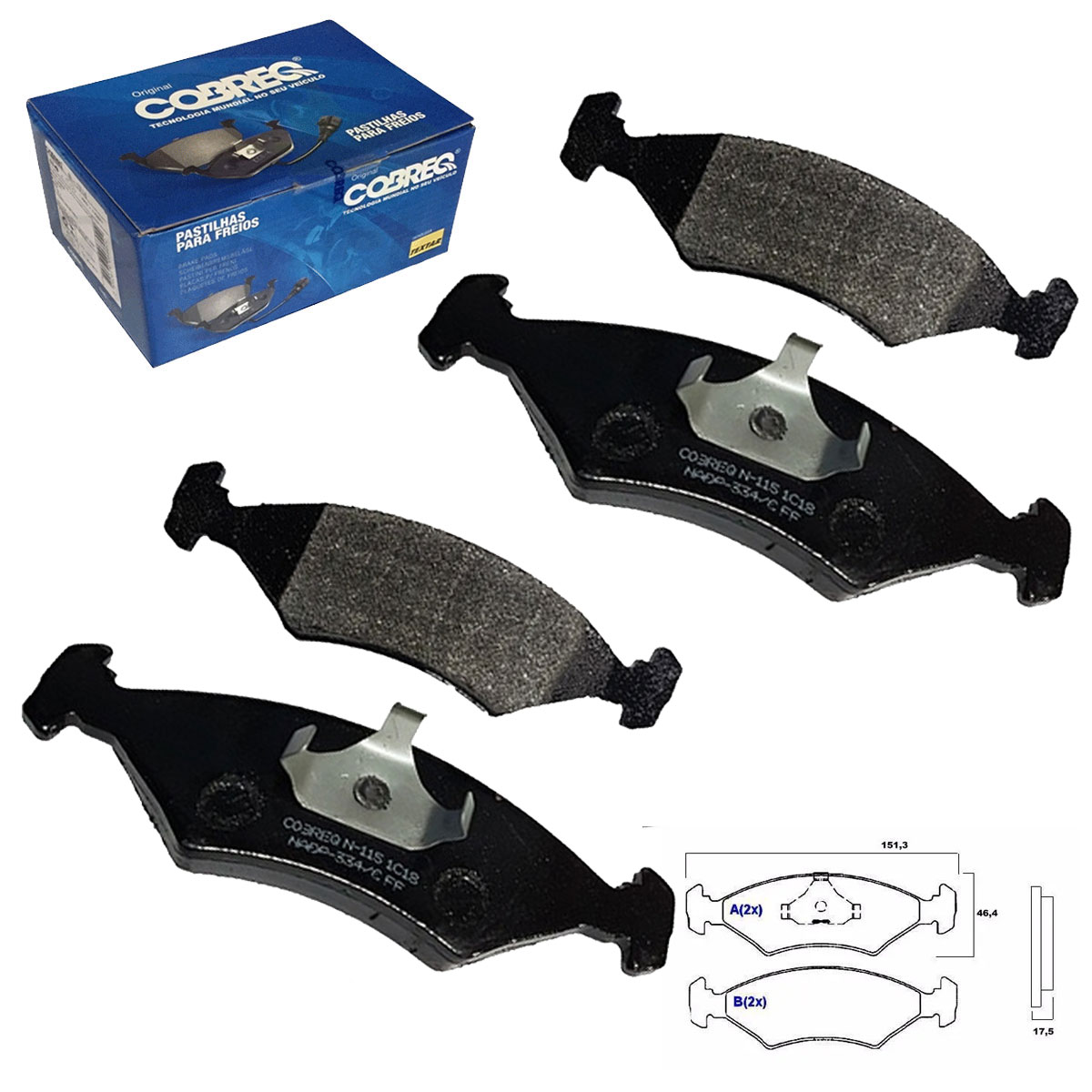 4 Pastilha Freio Escort Hobby 1.0 1.6 1993 1994 1995 1996